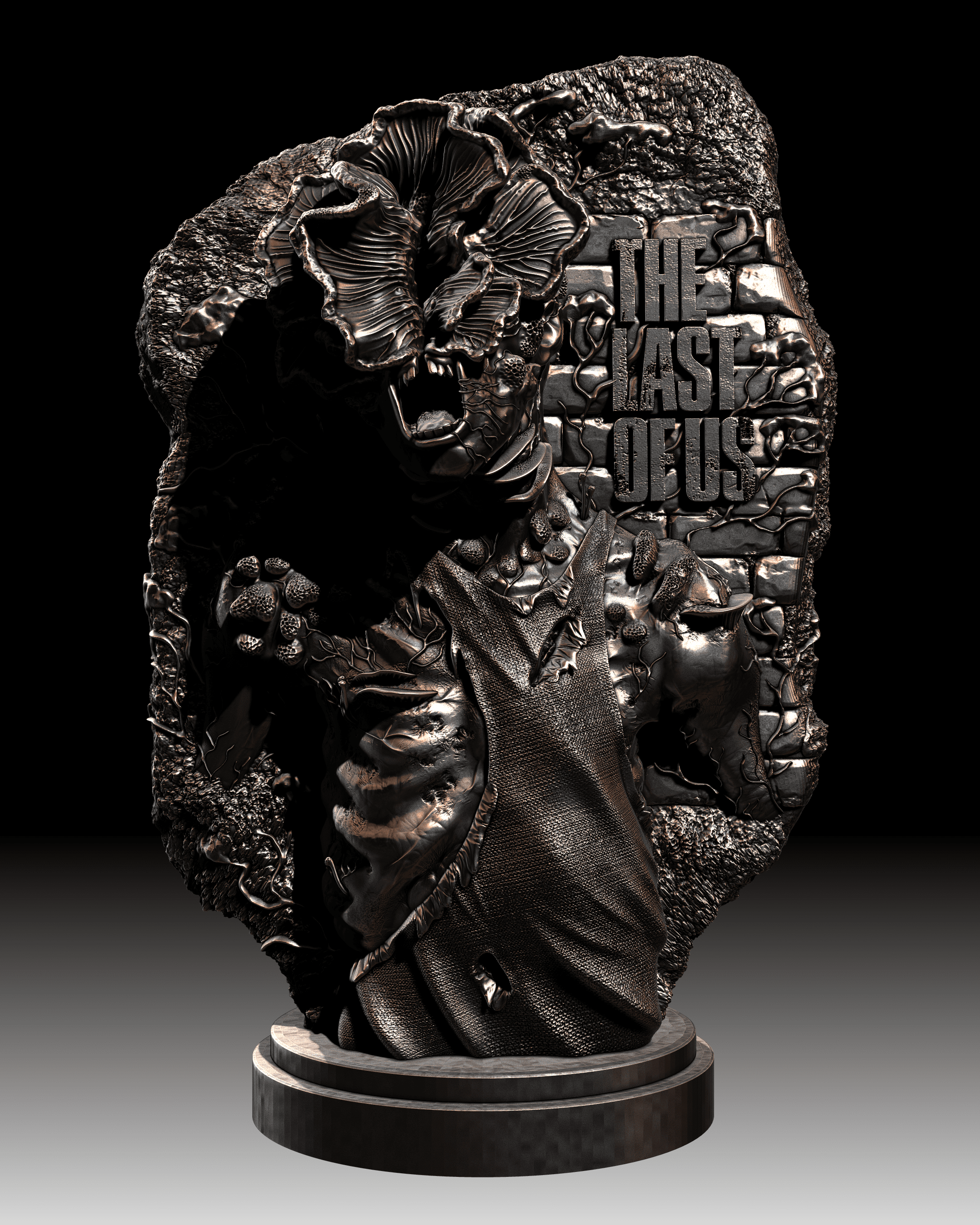 Sculpture of Clicker from The Last of Us.