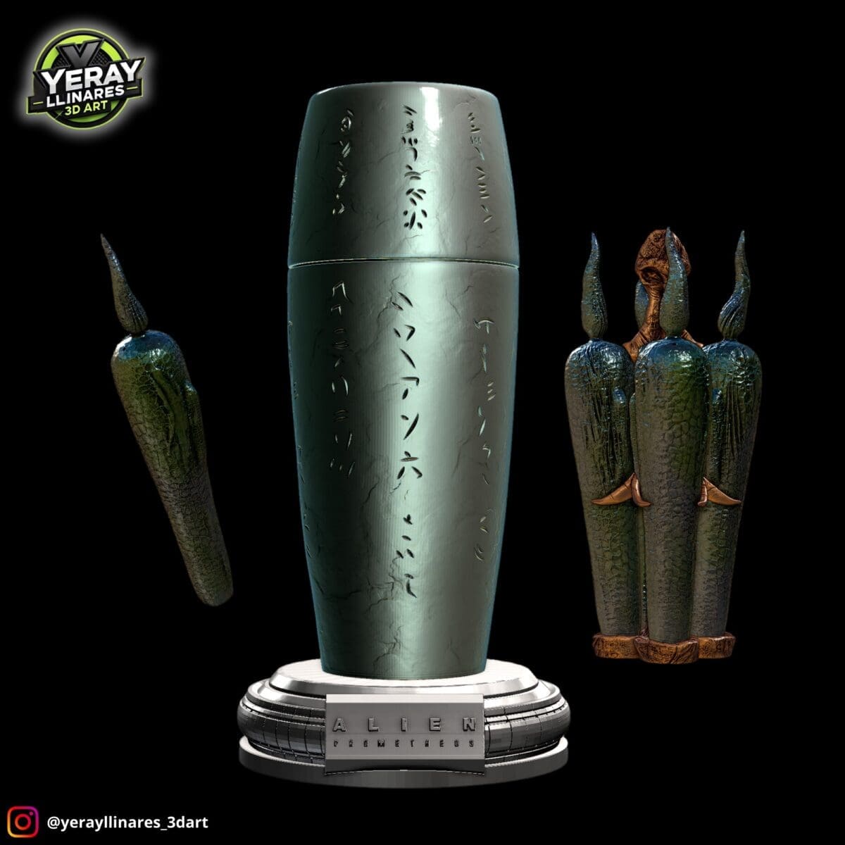 3D model of alien artifact from 'Prometheus' movie.