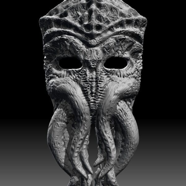 Detailed tentacle mask with textured design