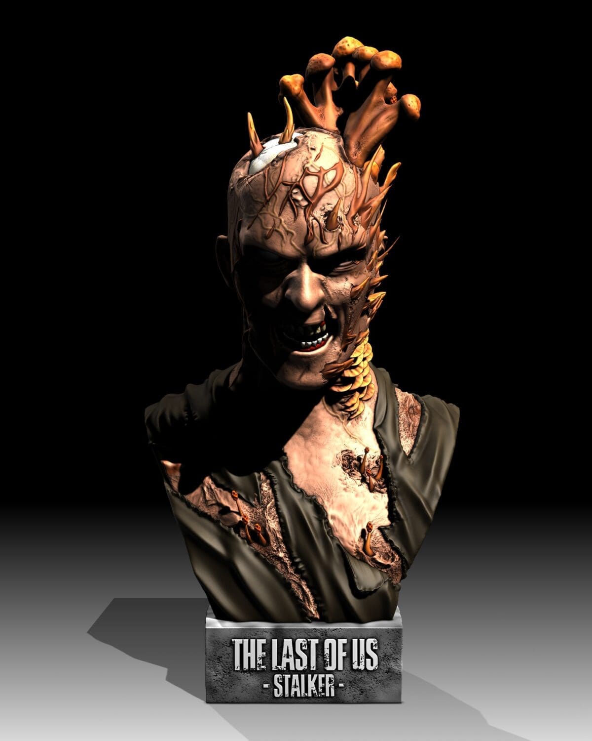 Zombie bust from The Last of Us game.