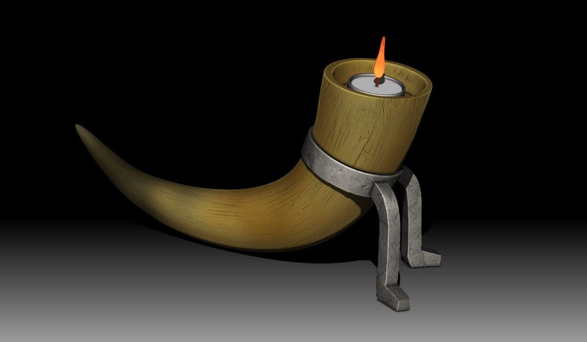 Nordic Viking horn Lamp candle