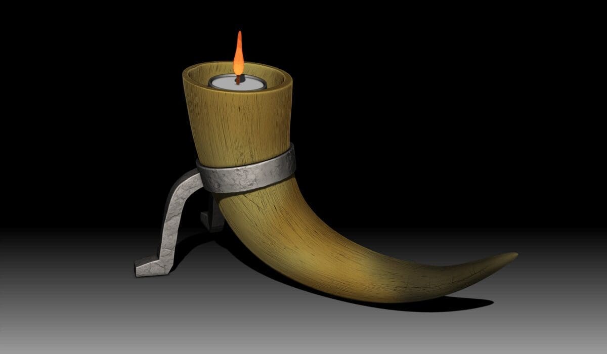 Nordic Viking horn Lamp candle