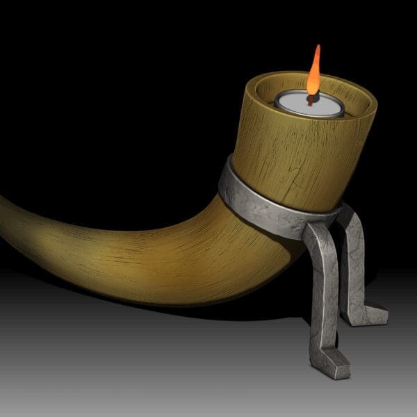 Nordic Viking horn Lamp candle