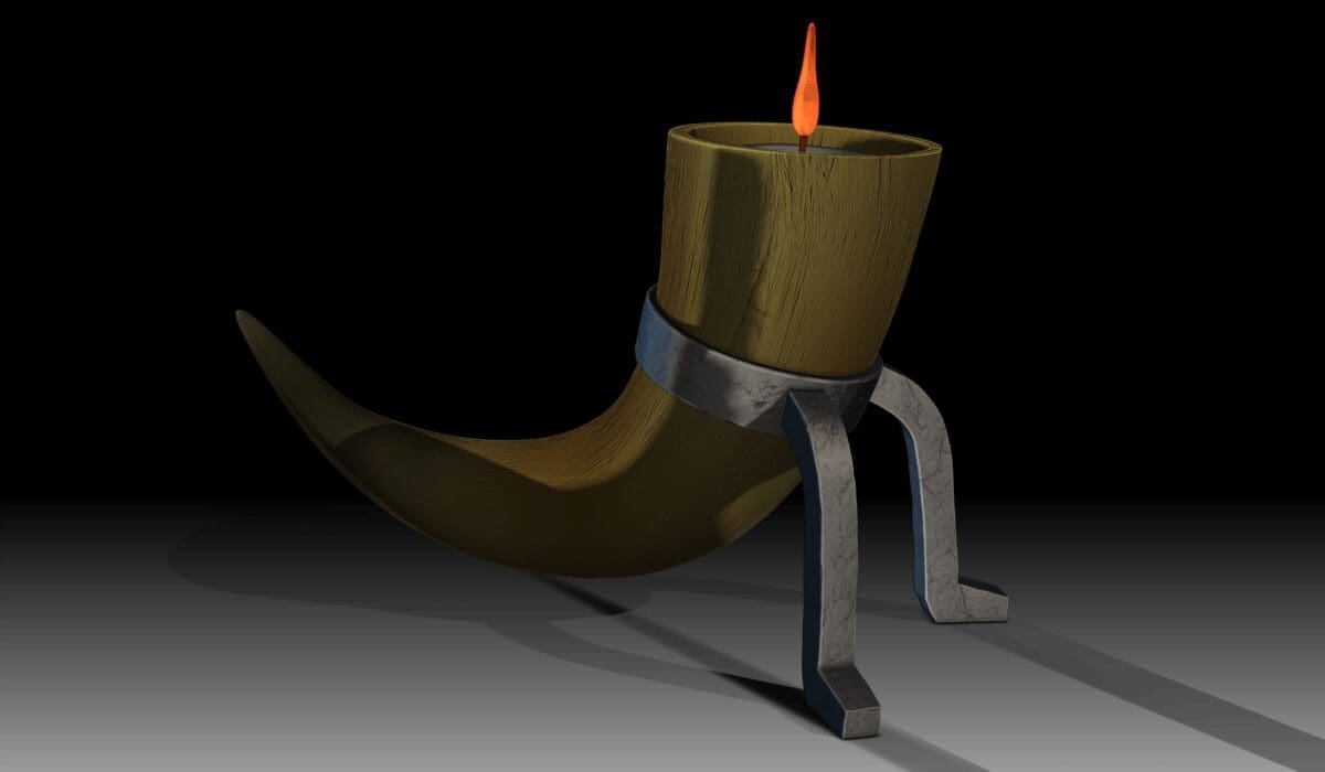 Nordic Viking horn Lamp candle